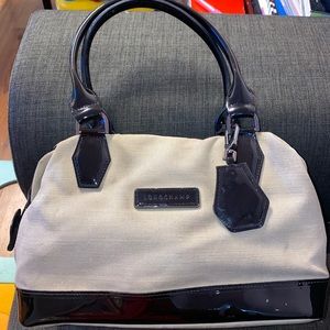 Longchamp Legend Satchel in Dirty White